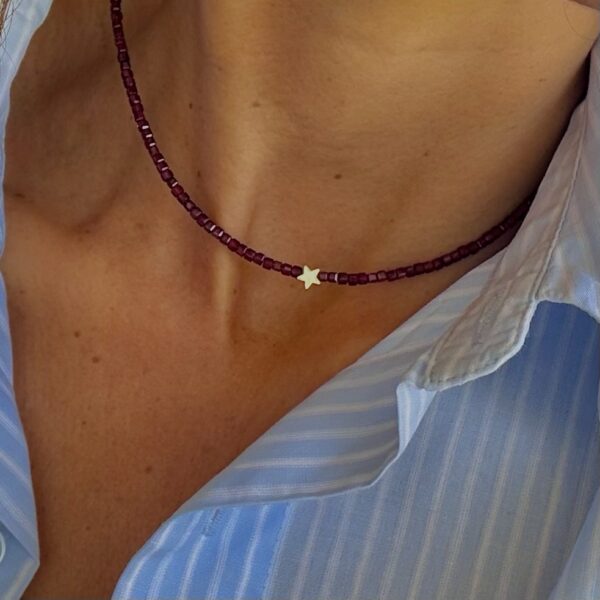 Collar Estrella Granate
